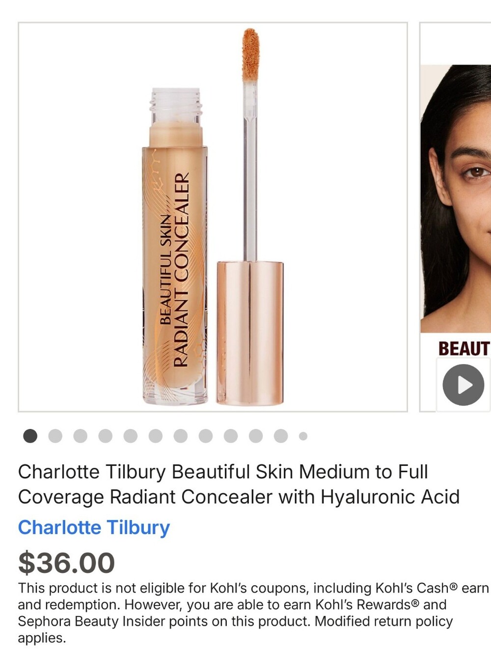 Charlotte Tilbury Radiant Concealer - Medium Tan (Shade 9)